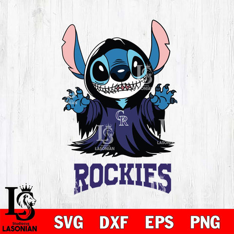 Colorado Rockies Stitch Ghost Svg Eps Dxf Png File, MLB svg, Digital Download, Instant Download