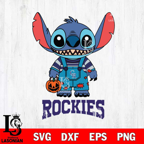 Colorado Rockies Stitch Horror Halloween Svg Eps Dxf Png File, MLB svg, Digital Download, Instant Download