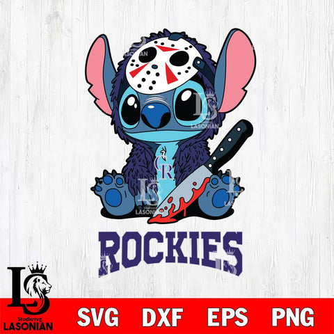 Colorado Rockies Stitch Jason Voorhees Svg Eps Dxf Png File, MLB svg, Digital Download, Instant Download