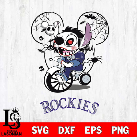 Colorado Rockies Stitch Jigsaws Halloween Svg Eps Dxf Png File, Digital Download, Instant Download