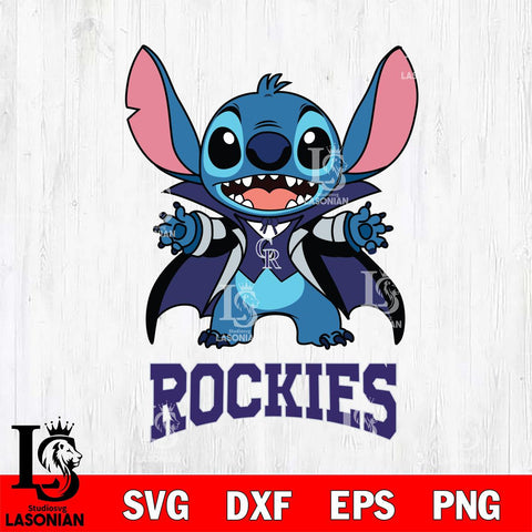 Colorado Rockies Stitch Vampire halloween Svg Eps Dxf Png File, MLB svg, Digital Download, Instant Download