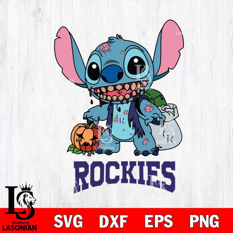Colorado Rockies Stitch Zombie Svg Eps Dxf Png File, MLB svg, Digital Download, Instant Download
