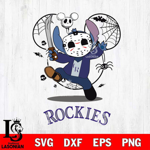 Colorado Rockies Stitch jason voorhees Halloween Svg Eps Dxf Png File, Digital Download, Instant Download
