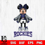 Colorado Rockies Style Minnie Disney Svg Eps Dxf Png File, Digital Download, Instant Download