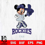 Colorado Rockies #1 Fan Minnie Mouse Svg Eps Dxf Png File, Digital Download, Instant Download