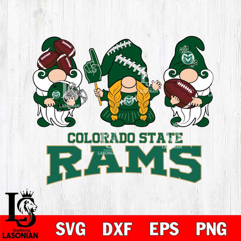 Colorado State Rams 3 Gnomes Football Svg Eps Dxf Png File, Digital Download, Instant Download