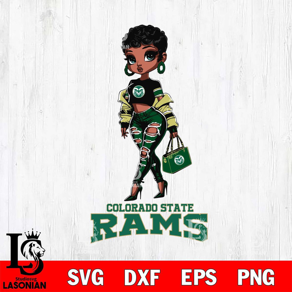 Colorado State Rams Beautiful Black Fan Girl – lasoniansvg