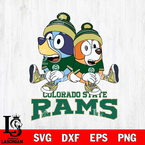 Colorado State Rams Bluey & Bingo 8 Svg Eps Dxf Png File, NCAA svg, Digital Download, Instant Download