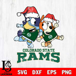 Colorado State Rams Bluey Christmas Holiday Svg Eps Dxf Png File, Digital Download