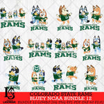 Colorado State Rams Bluey Dace Mode NCAA Bundle 12 SVG Eps Dxf Png File, Digital Download, Instant Download