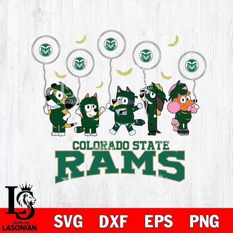 Colorado State Rams Bluey Halloween Spooky Svg Eps Dxf Png File, Digital Download, Instant Download