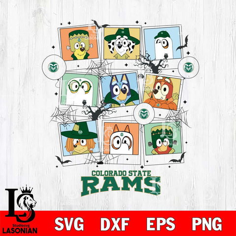 Colorado State Rams Bluey Halloween Sport Svg Eps Dxf Png File, Digital Download, Instant Download