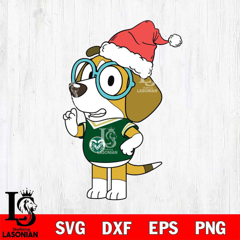 Colorado State Rams Bluey Honey Christmas Svg Eps Dxf Png File, Digital Download, Instant Download