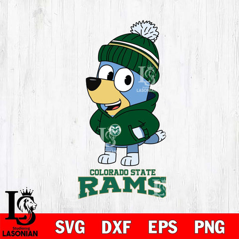 Colorado State Rams Bluey Hoodie Sport Svg Eps Dxf Png File, Digital Download ,Instant Download, Cricut File