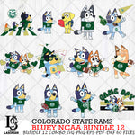 Colorado State Rams Bluey NCAA Bundle 12 Svg Eps Dxf Png File, Digital Download, Instant Download
