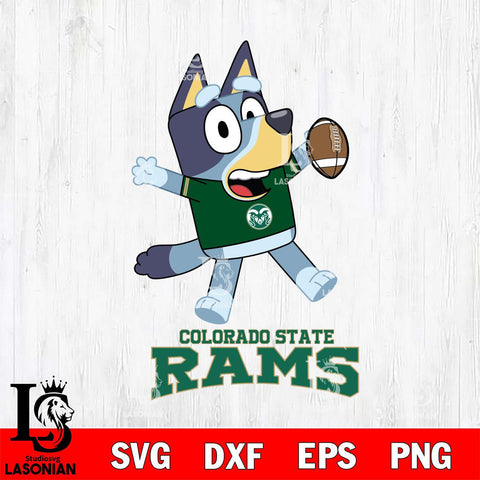 Colorado State Rams Bluey Sport Football Svg Eps Dxf Png File,NCAA Svg Files,Bluey svg ,Digital Download ,Instant Download, Cricut File