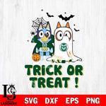Colorado State Rams Bluey Trick or Treat Halloween Svg Eps Dxf Png File, Digital Download, Instant Download