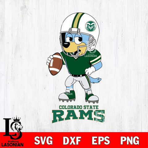 Colorado State Rams Bluey rugby Svg Eps Dxf Png File, Digital Download ,Instant Download, Cricut File