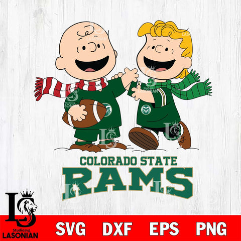 Colorado State Rams Charlie Brown & Linus Football Cricut,Christmas SVG DXF EPS PNG FILE, NCAA Digital Download,Instant Download, Silhouette