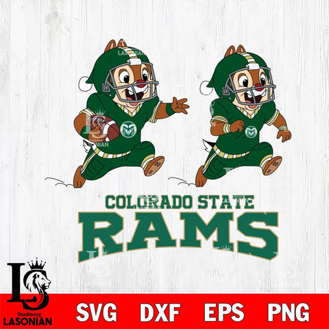 Colorado State Rams Chip & Dale Football Cricut,Christmas SVG DXF EPS PNG FILE, NCAA Digital Download,Instant Download, Silhouette