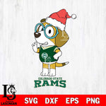 Colorado State Rams Christmas Bluey Honey Sport Cut Files,Bluey Cricut,Christmas Svg , Bluey svg , Digital Download, dxf eps png pdf file