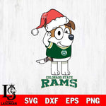 Colorado State Rams Christmas Bluey Jack Sport Cut Files,Bluey Cricut,Christmas Svg , Bluey svg , Digital Download, dxf eps png pdf file
