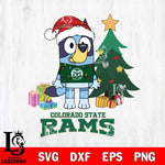 Colorado State Rams Christmas Bluey Tree Sport Cut Files,Bluey Cricut,Christmas Svg , Bluey svg , Digital Download, dxf eps png pdf file