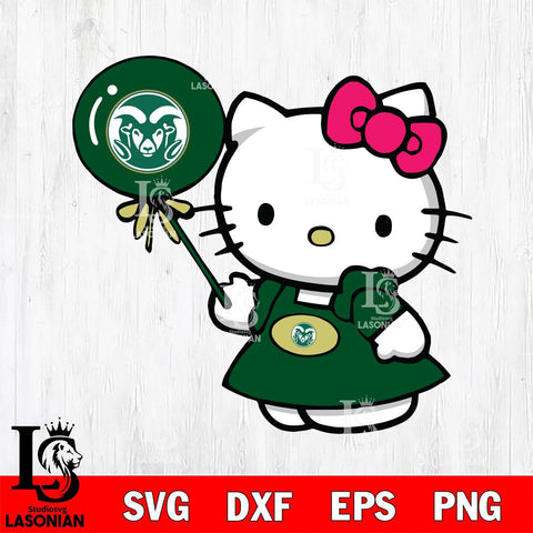 Colorado State Rams Cute Hello Kitty 2 Svg Eps Dxf Png File, Digital Download, Instant Download