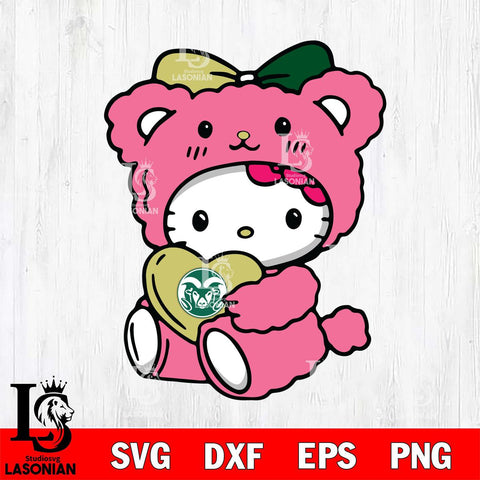 Colorado State Rams Cute Hello Kitty 3 Svg Eps Dxf Png File, Digital Download, Instant Download
