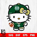 Colorado State Rams Cute Hello Kitty Football 10 Svg Eps Dxf Png File, NCAA svg, Digital Download, Instant Download