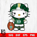 Colorado State Rams Cute Hello Kitty Football 3 Svg Eps Dxf Png File, NCAA svg, Digital Download, Instant Download