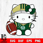 Colorado State Rams Cute Hello Kitty Football 5 Svg Eps Dxf Png File, NCAA svg, Digital Download, Instant Download