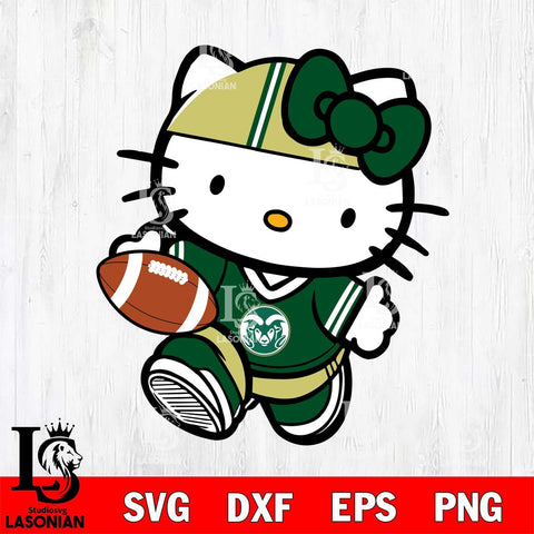 Colorado State Rams Cute Hello Kitty Football 9 Svg Eps Dxf Png File, NCAA svg, Digital Download, Instant Download
