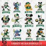 Colorado State Rams Disney NCAA Bundle Svg PNG 12 Svg Eps Dxf Png File, Digital Download