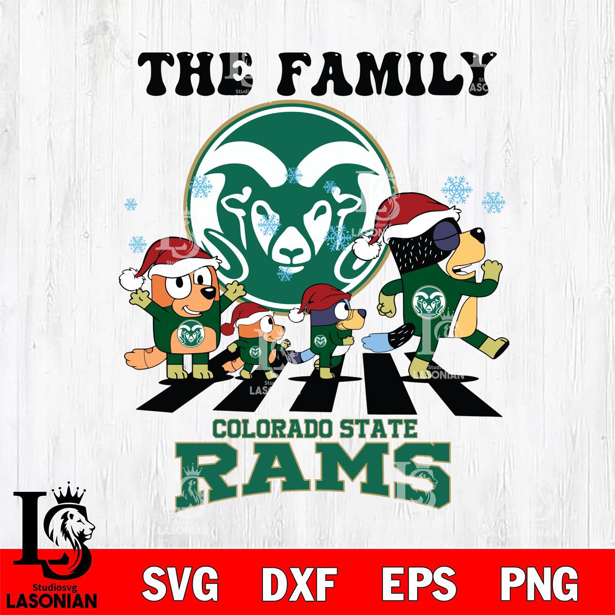 Colorado State Rams Family Bluey Christmas – lasoniansvg