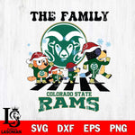 Colorado State Rams Family Bluey Christmas Svg Eps Dxf Png File, Digital Download