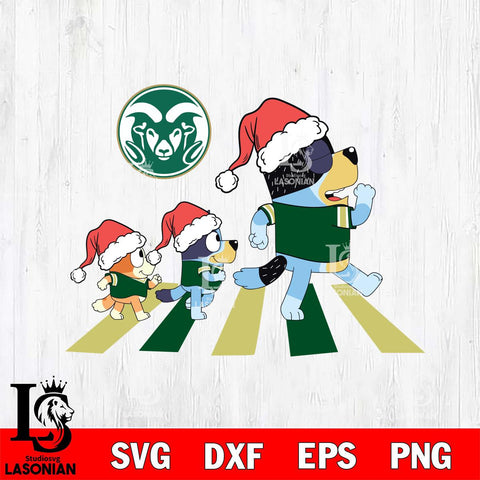 Colorado State Rams Family Bluey Walking Christmas Svg Eps Dxf Png File, Digital Download, Instant Download