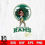 Colorado State Rams Fan Girl Svg Eps Dxf Png File, Digital Download, Instant Download