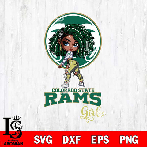 Colorado State Rams Fan Girl Svg Eps Dxf Png File, Digital Download, Instant Download
