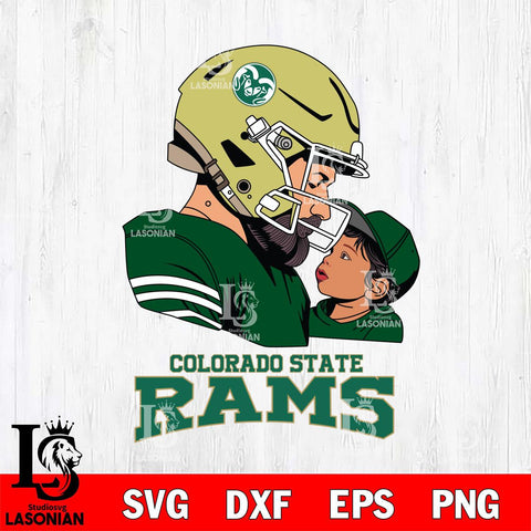 Colorado State Rams Father And Child Rugby SVG DXF EPS PNG FILE,NCAA SVG, Father day Digital Download,Instant Download, Silhouette