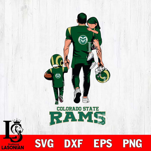 Colorado State Rams Father And Son Football SVG DXF EPS PNG FILE,NCAA SVG, Father day Digital Download,Instant Download, Silhouette
