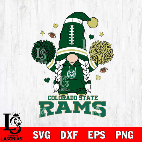 Colorado State Rams Gnome cheerleader File Cut, NCAA SVG, Digital Download , Criucut , Silhouette