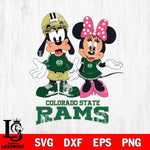 Colorado State Rams Goofy and Minnie mouse Football SVG DXF EPS PNG FILE,NCAA svg ,Football Digital Download,Instant Download, Silhouette