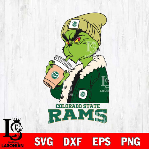 Colorado State Rams Grinch Bougie Football Svg Eps Dxf Png File, Digital Download, Instant Download