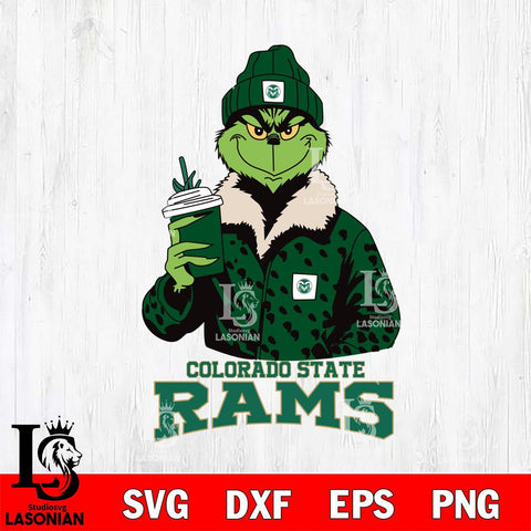 Colorado State Rams Grinch Christmas Cut Files Cricut, Svg Dxf Eps Png file, Digital download , Silhouette
