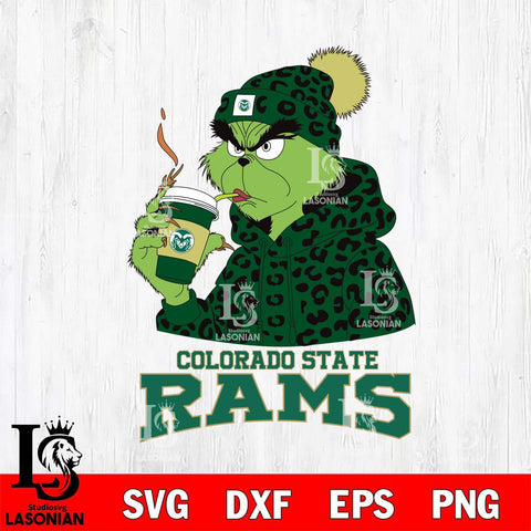 Colorado State Rams Grinch Leopard Christmas Cut Files Cricut, Svg Dxf Eps Png file, Digital download , Silhouette