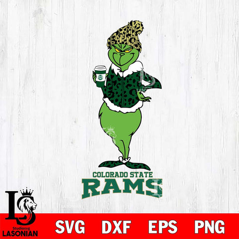 Colorado State Rams Grinch Leopard Coffee Svg Eps Dxf Png File, Digital Download, Instant Download