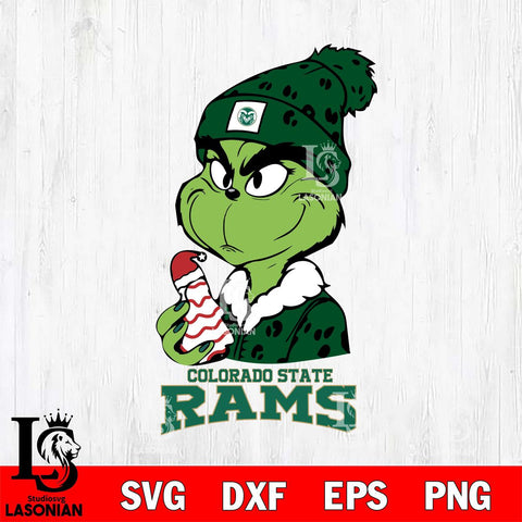 Colorado State Rams Grinch Tree Cake Svg Eps Dxf Png File, Digital Download, Instant Download