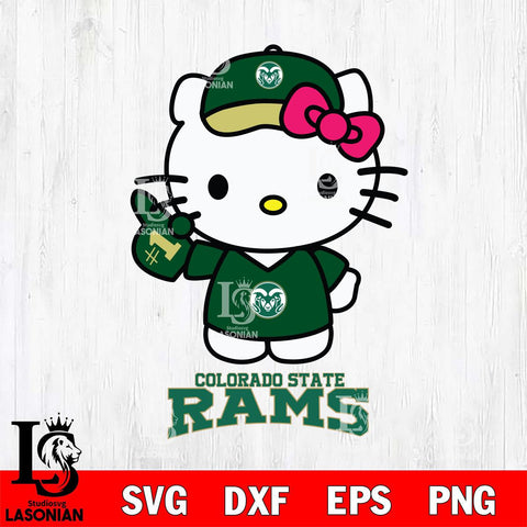 Colorado State Rams Hello Kitty Best Fan Svg Eps Dxf Png File, Digital Download, Instant Download