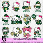 Colorado State Rams Hello Kitty Bundle 12 SVG Svg Eps Dxf Png File, Digital Download, Instant Download
